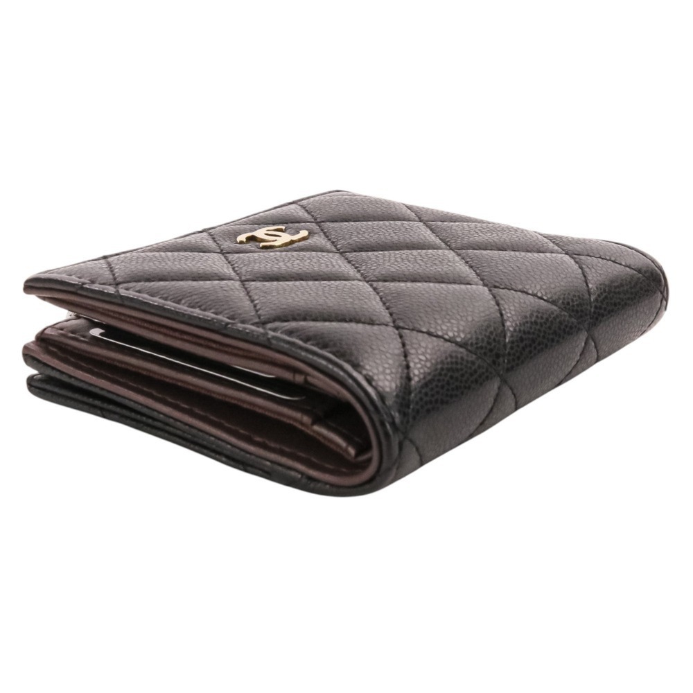 CHANEL Black Caviar Leather Logo Wallet - Picture 3 of 16
